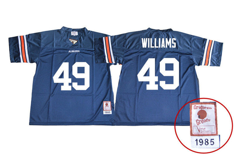 1985 Throwback Youth #49 Darrell Williams Auburn Tigers College Football Jerseys Sale-Navy - Click Image to Close